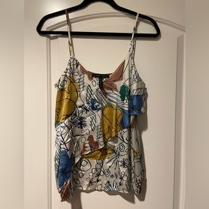 BCBG Maxazria Kayley Printed Satin Cami (size S)